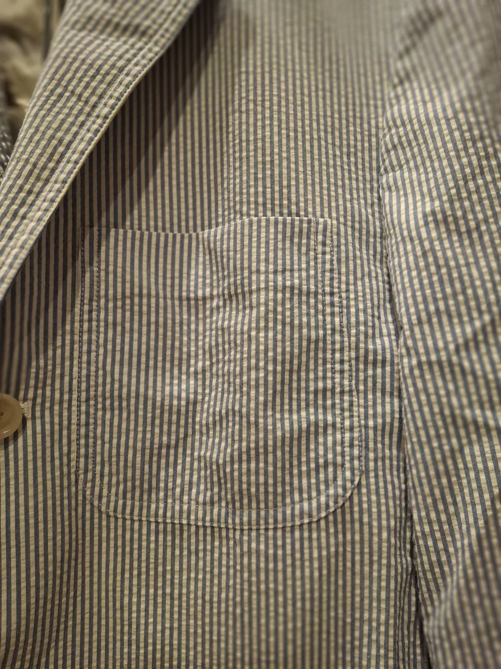 Polo by Ralph Lauren  Blue & White Striped Seersucker Blazer and Pant Set